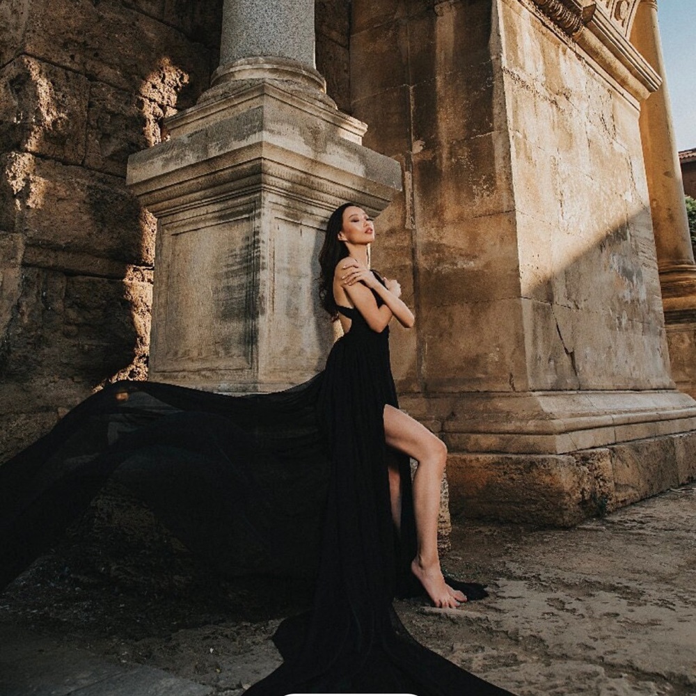 Black Extra Long Infinity Dress